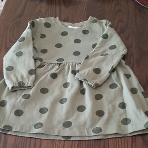 Name It Polka Dot Kids Dress - Khaki Green. Super Comfortable. Size 1½ -2T